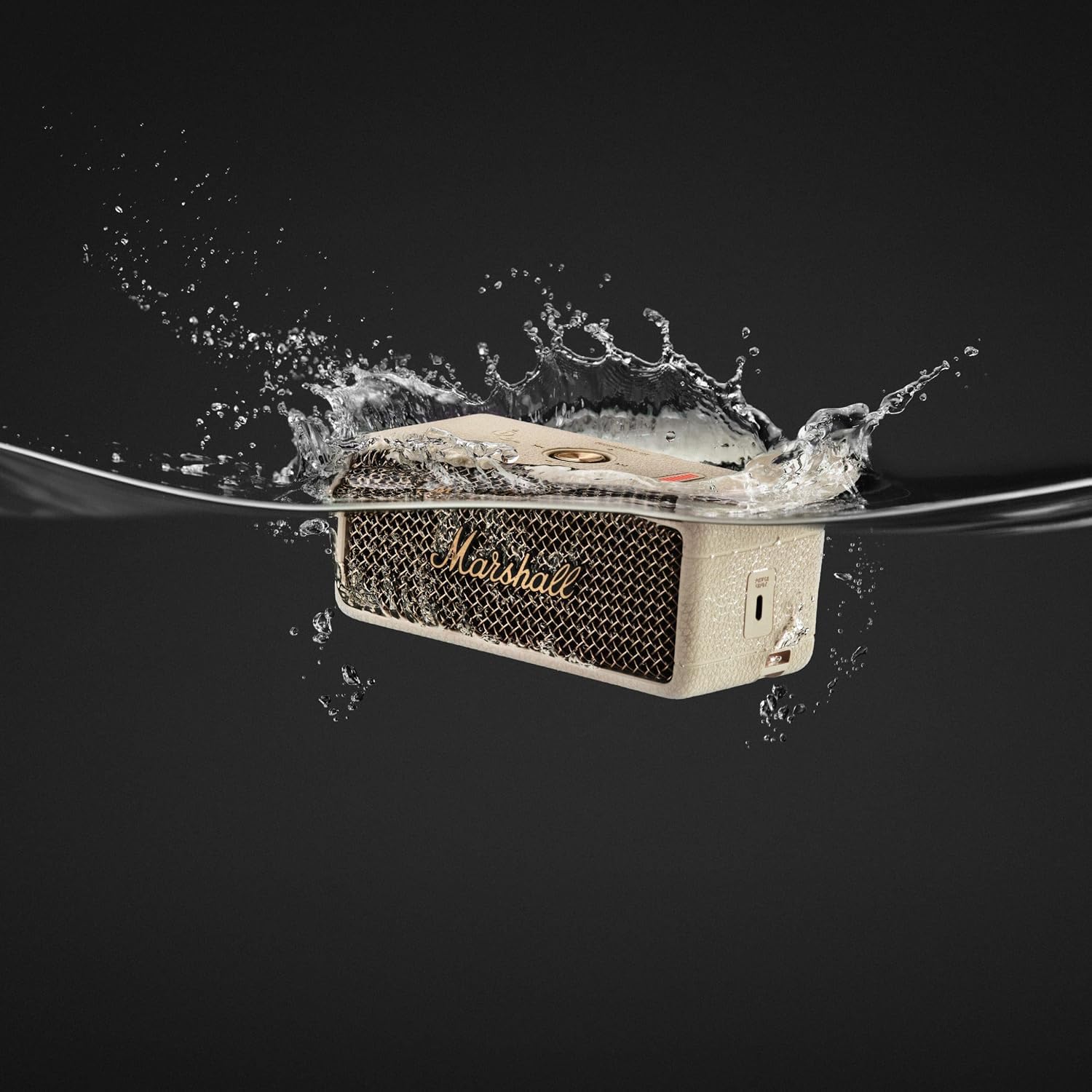 Marshall Smartchoice Emberton III Compact Portable Bluetooth Speaker (Cream)