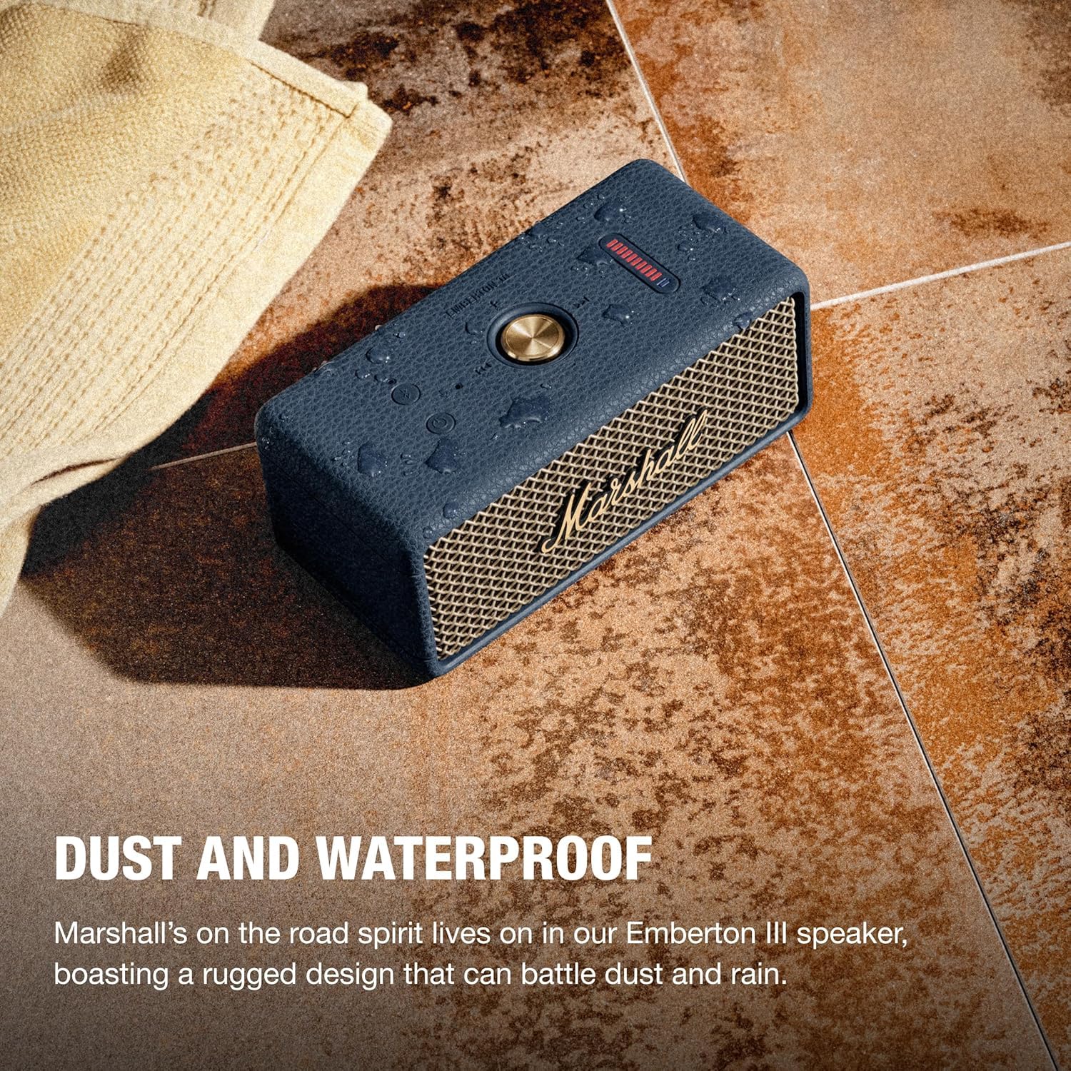 Marshall Smartchoice Emberton III Compact Portable Bluetooth Speaker (Midnight Blue)