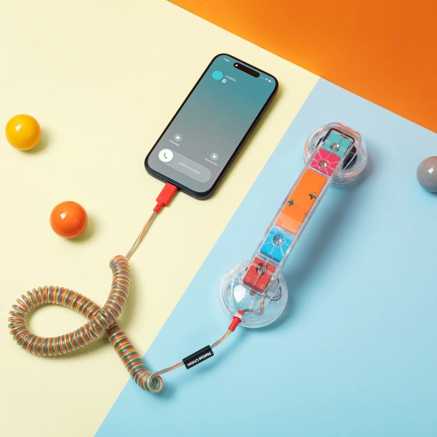 Native Union POP Phone – Retro Telephone Handset with Mic & Speaker, USB-C for iPhone, iPad, Laptop, Tablet