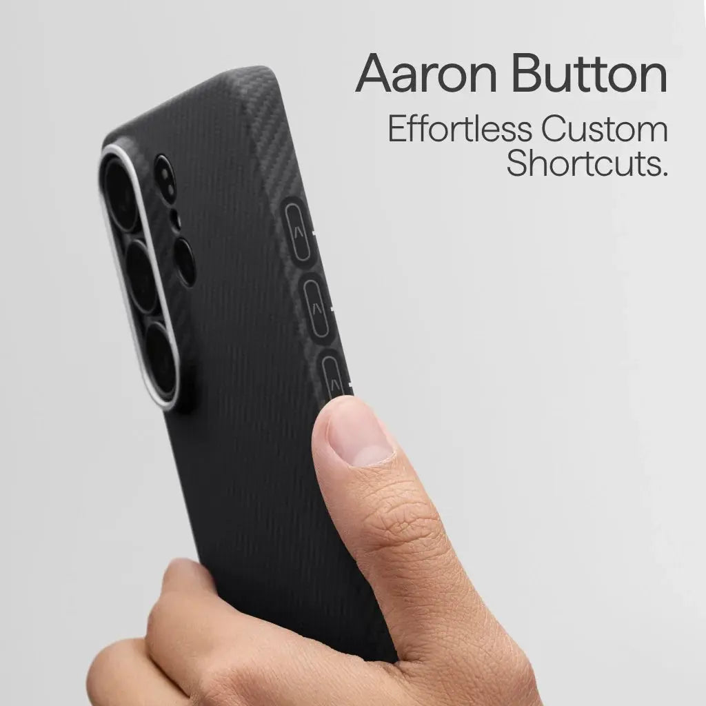 Samsung Galaxy S26 Ultra Edge Case 600D Black/Grey (Twill) (Aaron Button)