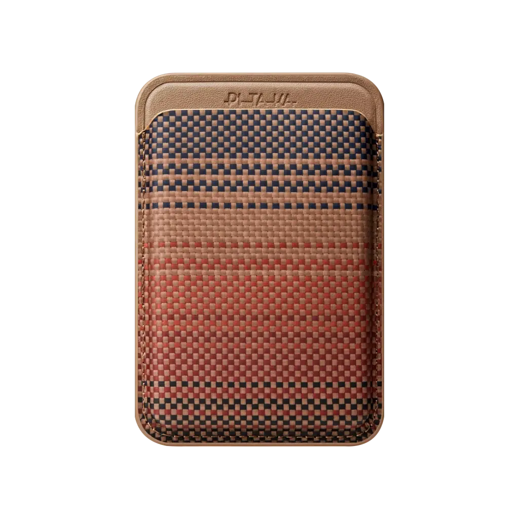Magnetic Woven Wallet - Sunset